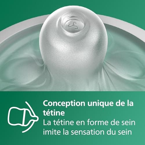 Philips Avent Kit biberons en verre pour nouveau-né – 3 biberons à Réponse Naturelle, sucette ultra-douce 0 à 6 mois, sans BPA (modèle SCD878/11) - Image 5