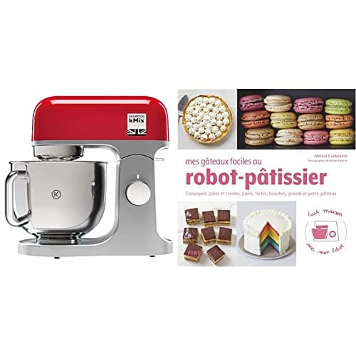 Kenwood kMix KMX750RD, Multifunctional Pastry Processor with Steel Bowl 5 L, 1000 Watt, Red & My Easy Cakes - Classics, Pasta and Creams, Breads - Image 2