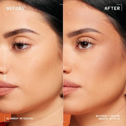 NYX PROFESSIONAL MAKEUP - Cream Bronzer - Body and Face Use - Buttermelt Bronzer, Shade : Desserve Butta - Image 4