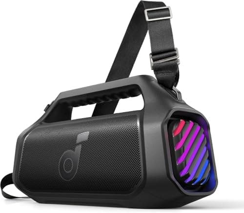 Soundcore Boom 2 Plus Enceinte Bluetooth puissante, 140W, 2+2 canaux stéréo, BassUp 2.0,Charge Rapide 30W, 20h, IPX7, lumières RGB, USB-C, pour l'extérieur, Le Camping, et la Plage (Reconditionné) - Image 2
