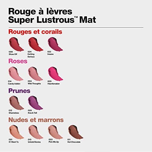 REVLON Rouge à lèvres Super Lustrous The Luscious Mattes, Formule crémeuse pour des lèvres douces et pulpeuses, Sensation d'hydratation, 003 Pick Me Up, 4,2g - Image 7
