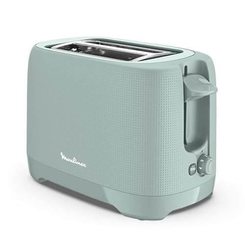 Moulinex 2 Slot Toaster - Stop Button, 7 Levels of Gilding, Heating, Extra Large Slots, Raised Handle, Removable Crumb Tray, Eucalyptus, Morning, LT2M1310 - Image 3