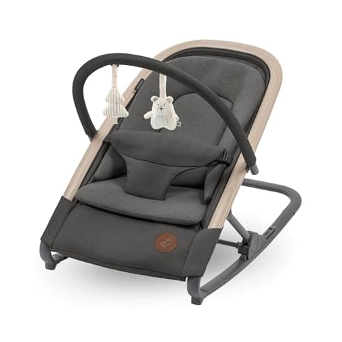 Maxi-Cosi Kori 2-in-1 Baby Bouncer with Toy Arch, 0-2 Years, Up to 15 kg, Baby Bouncer, 3 Reclining Positions, Lightweight & Compact, Easy to Install Harness, Eco Care, Beyond Graphite - Image 2