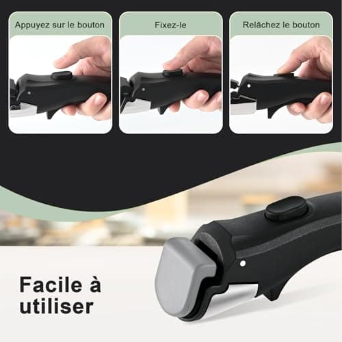 Tefal Removable Handle – Compatible with Ingenio, Resistant to 250°C for Pans & Saucepans, Supports 10 kg, Tool-free Installation - Image 8