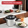 SEB Clipso+ CHEF 6L, Pressure cooker, 4-6 persons, Induction, 4 cooking programs, Quick cooking, One-handed opening and closing of the lid, P4550700 - Image 4