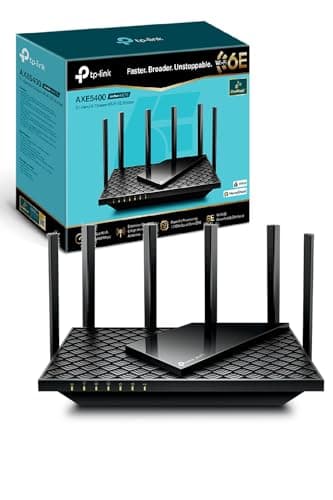 TP-Link Archer AXE75 AXE5400Mbps Tri-Band WiFi6E Router, 5 Gigabit Ports, USB 3.0 Port, All-New 6GHz Band, WPA3, HomeShield, EasyMesh, Plug and Play, Compatible with Alexa - Image 2