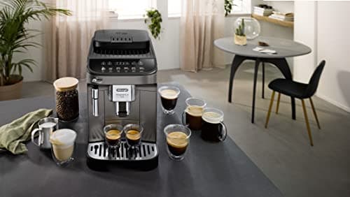 De'Longhi Magnifica Evo ECAM290.42.TB, Automatic Coffee Machine with Milk Frother, Compact Grain Machine, Manual Milk Frother, 4 Recipes, Colour Touch Screen, Titanium Black - Image 5