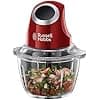 Russell Hobbs Mini Electric Food Chopper [Multifunction] Desire Red (for Vegetables, Fruits & Meats, One Button Operation, Glass Bowl 500 ml, Steel Blade, Preserving Lid) 24660-56 - Image 3