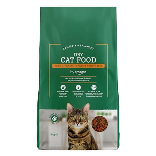 by Amazon - Croquettes complètes pour chats adultes, au poulet, dinde et légumes, 10kg, lot de 1 - Image 2