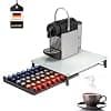 bremermann Coffee Capsule Box for 60 Nespresso Capsules, Drawer Box, Metal Capsule Box and Glass Tray, Capsule Dispenser Approx 31 x 7 x 40.5 cm (White) - Image 2