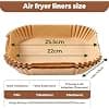 Air Fryer Baking Paper, 150 Pieces Food-Grade 22 x 14 cm Rectangular, Disposable Non-stick Oil-Free Parchment Paper, For Ninja Air Fryer Foodi Dual Zone Double Stack and Other Double Airfryer - Image 3