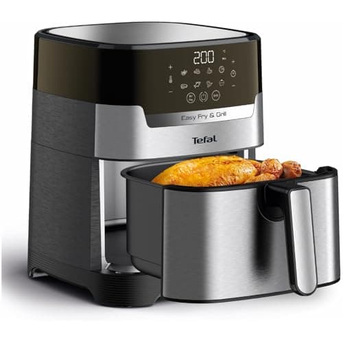 Tefal EY505D Easy Fry & Grill Deluxe Hot Air Fryer, 2-in-1 Technology (Hot Air Fryer and Grill), 4.2 Litre Capacity, 8 Automatic Programs, Timer, Stainless Steel - Image 5