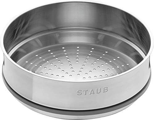 STAUB Enamelled Cast Iron Casserole Dish with Lid and Steam Basket, Suitable for All Heat Sources Including Induction, 4 to 5 People, Round, 26 cm, 5 L, 7.2 kg, Matte Black - Image 5