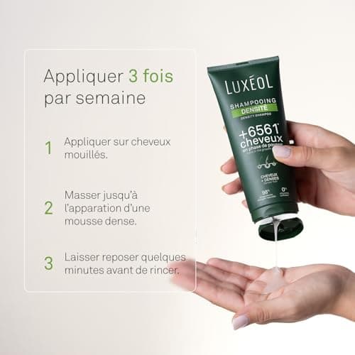 LUXEOL - Shampooing Densité - +6561 Cheveux En Phase De Pousse* - Augmente La Densité Capillaire - 98% D'Ingrédients D'Origine Naturelle - Sans Silicones - Fabriqué en France - 200 ml - Image 5