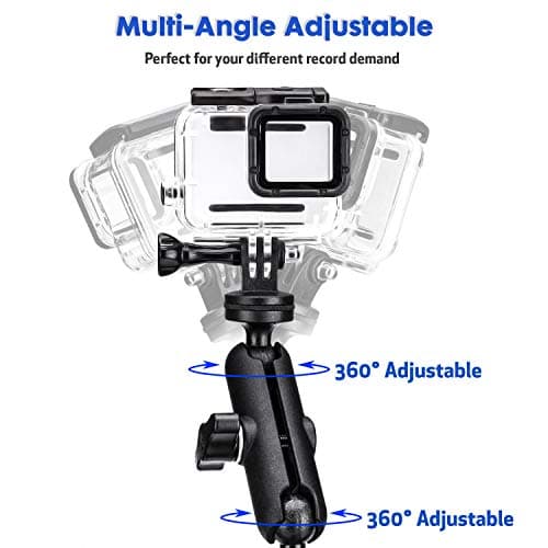 TKOOFN Bike/Motorcycle Mount for GoPro Camera, 360 Degree Universal Rotating Metal Handlebar Mount for GoPro Hero 12 11 10 9 7 6 5 4 Session, DJ Insta Canon Nikon Sony Action Camera - Image 3