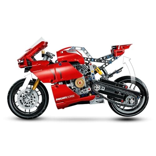 LEGO 42107 Technic Ducati Panigale V4 R, Modèle Réduit à Construire de Moto Pour Adultes, Kit de Construction 2en1, Idée Cadeau - Image 5