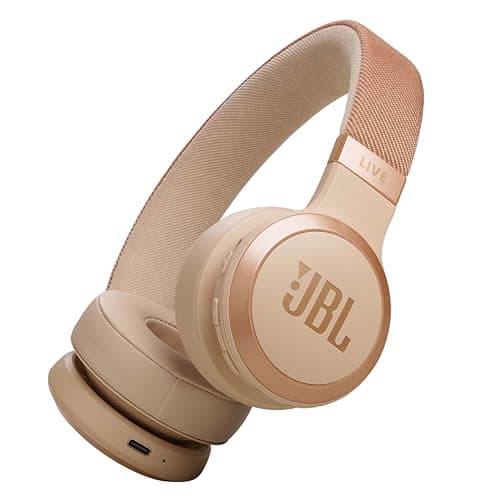 JBL Live 670NC On-Ear Headphones, Bluetooth 5.3, Multi-Source Connection, Adaptive Noise Reduction and Smart Ambient, Up to 65 Hours of Battery Life, Beige - Image 2