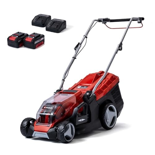 Einhell Tondeuse à Gazon sans Fil GE-CM 36/36 Li (Power X-Change, Lithium-ION, Moteur électrique sans Charbon, réglage de la Hauteur de Coupe à 6 Positions, avec 2 Batteries 4 Ah + 2 chargeurs) - Image 5