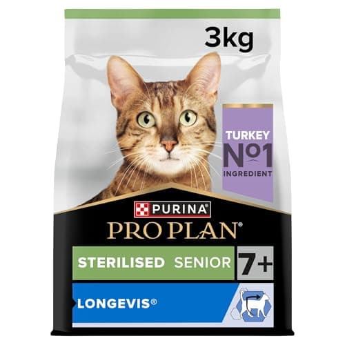 PURINA PRO PLAN | LONGEVIS | Sterilised 7+ | Complete Food | Sterilized Senior Cat 7+ Years Old | For a Longer Healthy Life | Turkey | Dry Food | Bag | 3 kg - Image 3