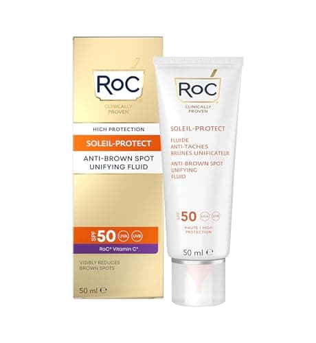 RoC - Soleil-Protect Fluide Anti-Taches Brunes Unificateur SPF 50 - Hydratant pour le Visage - Filtres Anti-UVA et Anti-UVB - Vitamine C - 50 ml - Image 3