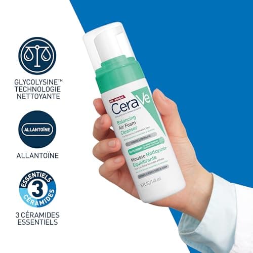 CeraVe - Balancing Cleansing Foam - Moisturizes & Removes Excess Sebum - Glycolysin, Ceramides & Allantoin - Normal to Combination Skin - 148 ml - Image 6
