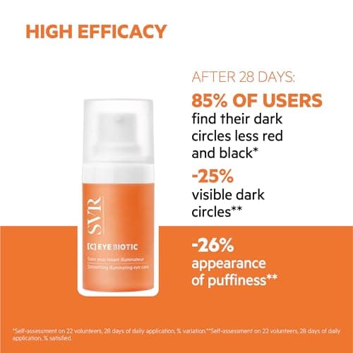 SVR – [C] Eye Biotic – Soin Yeux Lissant Illuminateur – Corrige cernes pigmentaires et vasculaires, lisse rides et ridules – Pour peaux sensibles – Vitamine C 5%, Peptide, Probiotiques – 15 ml - Image 6