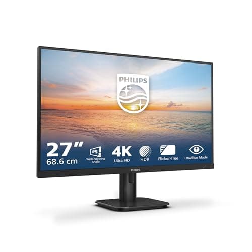 Philips 27E1N1800A - Moniteur Ultra HD 27 pouces, haut-parleur, HDR10 (3840x2160, 60 Hz, HDMI 2.0, DisplayPort 1.4) noir - Image 2