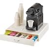 Baroni Home Coffee Capsule Holder, Universal Pod Holder Organizer for Nespresso and Dolce Gusto, Capacity of 30 Capsules, Compact Durable Plastic, 1 Drawer, 34 x 6 x 34 cm, White - Image 2