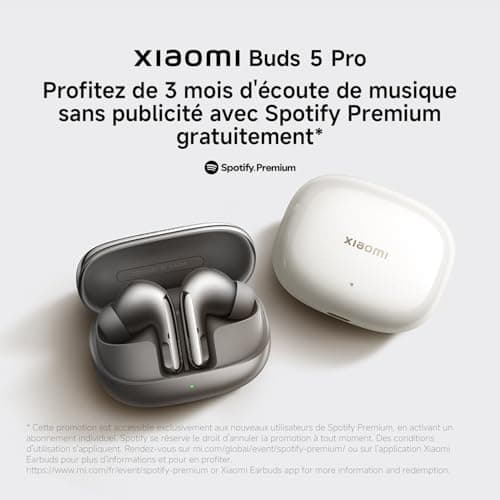 XIAOMI Redmi Buds 5 Pro, Noise Cancelling Headphones, Up to 38 Hours of Battery Life, Immersive Space Sound, New Design, Black - Image 4