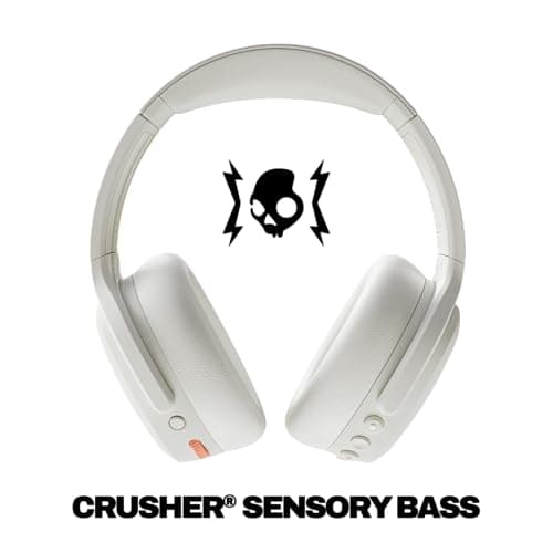 Skullcandy Crusher ANC 2 Wireless Bluetooth Over-Ear Headphones, Extra USB-C Cable, Multisensory Bass, Active Noise Cancellation, 60 Hours Battery Life - White - Image 5
