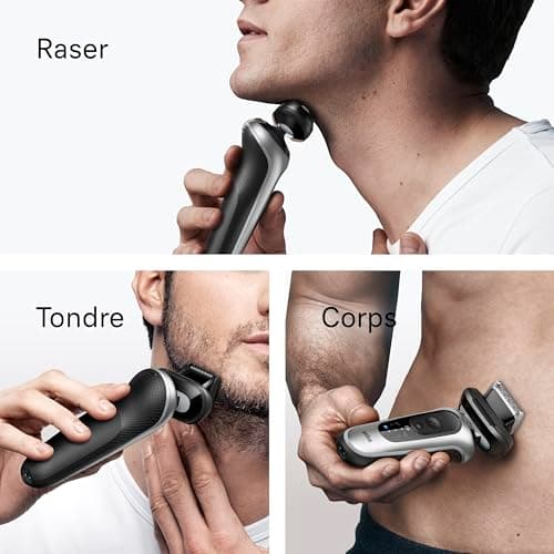 Braun Men's Electric Shaver Series 6 62-S7650CC Silver, Waterproof, Flexible Blades for Gentle Shaving and Shaving, 2 Shaving Modes, Body Trimmer, Cleaning Station Set - Image 7