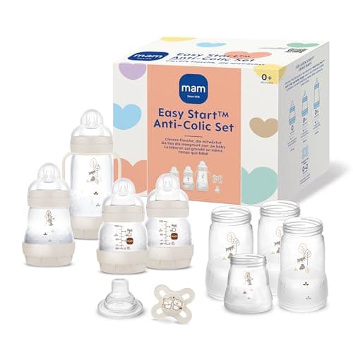 MAM Easy Start Anti-Colic Starter Kit, Baby First Growing Equipment with Dummy, Bottles and Handles, Baby Gift Set, from Birth, Beige - Image 2
