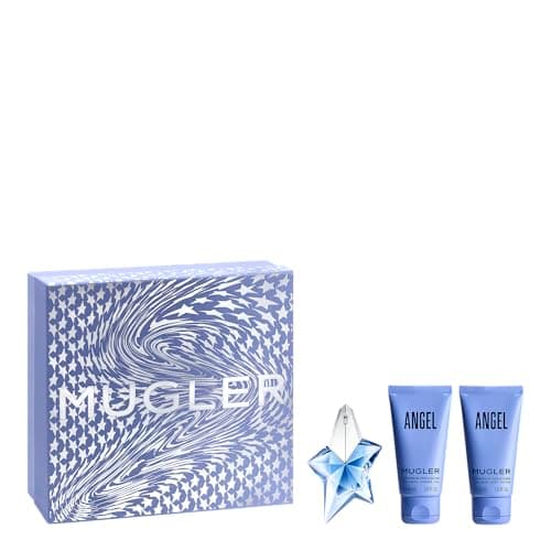 MUGLER Angel - Coffret Pour Elle - Eau de Parfum Femme 25 ml - Lait Corps 50 ml - Gel Douche 50 ml - Ambré Gourmand - Patchouli, Accord Praline & Absolu de Vanille - Tenue Longue Durée - Image 7