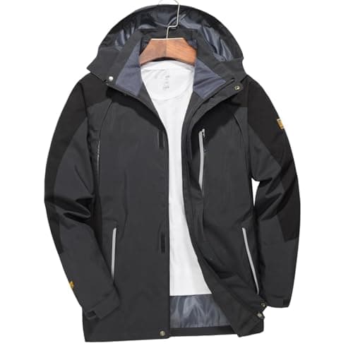 Men's Waterproof Hiking Jacket Large Size Windproof for Camping, Hunting, Running, Trekking, Fishing, Outdoor Coat - Image 6
