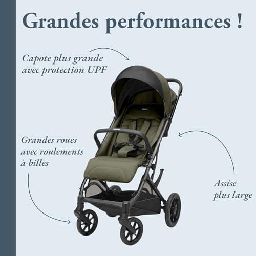 Inglesina Zenit 2 Poussette, Sequoia Green, Compacte et Légère, Jusqu’à 22 kg, Dossier Inclinable 170°, Roues avec Suspension, Assise Spacieuse, Exclusivité Amazon - Image 4