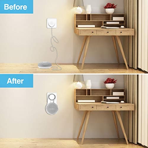 Cozycase Nest Mini, Google Home Mini, Mounting Bracket with Integrated Cable Management (White + Grey)) - Image 6