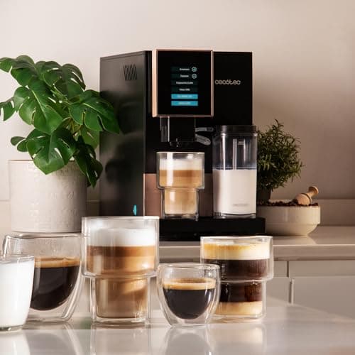 Cecotec Machine a Cafe Grain Cremmaet Compactccino Black Rose.19 barres,Thermoblock, Grains de café fraîchement moulus avec Plug&Play,Réservoir de café de 150gr avec moulin, 1,1 L d'eau,400ml de lait - Image 5