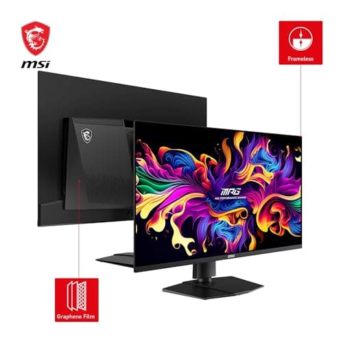 MSI MAG 321UPX QD-OLED Gaming Screen 31.5 Inches 4K UHD – Quantum Dot OLED Panel 3840 x 2160, 240Hz/0.03ms, 99% DCI-P3, ΔE≤2, DisplayHDR True Black 400 – DP 1.4a, HDMI 2.1, USB Type-C - Image 4