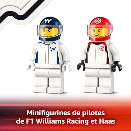 LEGO City F1 Williams Racing and Haas F1 Racing Cars – Formula 1 Construction Set with 2 Drivers – Gift Idea for Young Children from 4 Years Old Motor Sports Fans 60464 - Image 7