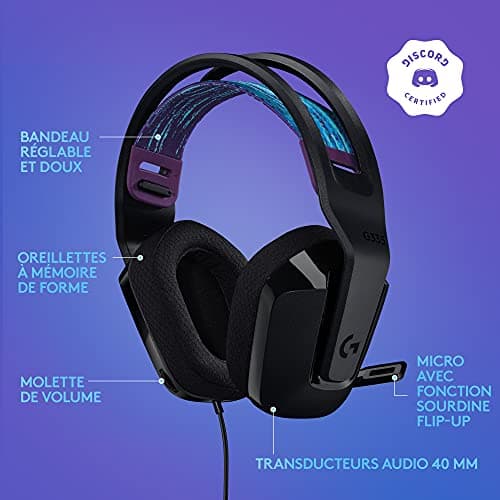 Logitech G G335 Wired Gaming Headset with Microphone, 3.5 mm Audio Jack, Memory Foam Earphones, Lightweight, Compatible with PC, PlayStation, Xbox, Nintendo Switch & Switch 2 – Black - Image 8