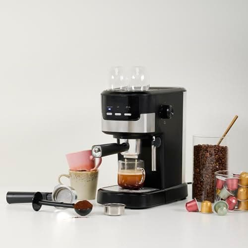 Tristar Espresso Machine 2 Cups at a Time | Fits Nespresso Capsules and Ground Coffee | Cup Warmer | Dishwasher Safe | 20 Bar | 1100 W | CM-2278 - Image 3