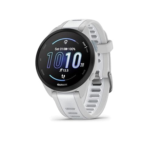 Garmin Forerunner 165, Music - Running GPS Watch with AMOLED Display - White/Light Grey - Image 2
