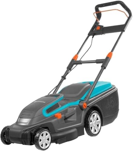 Tondeuse électrique PowerMax 1800/42 de Gardena : tondeuse à gazon jusqu'à 800 m², largeur de coupe 42 cm, capacité 45 l, hauteur de coupe 20 à 60 mm, guidon rabattable, poignée ergonomique (5042-20) - Image 5