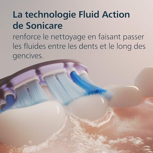 Brosse à dents électrique Philips Sonicare AdvancedClean série limitée – écran intelligent, capteur de pression, tête de brosse de rechange, 5 modes de brossage et SmarTimer, noir, modèle HX3792/11 - Image 4