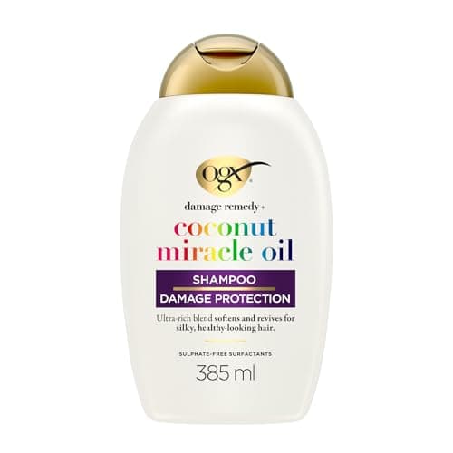 OGX | Shampooing Extra Strength Damage Remedy + Coconut Miracle Oil (flacon de 385 ml) – Shampoing réparateur au lait de coco – Soin pour cheveux secs et abîmés - Image 3