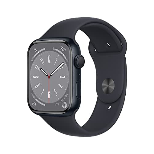 Apple Watch Series 8 (GPS, 45 mm) Alluminium Midnight Case with Midnight Strap, One Size (Refurbished) - Image 2