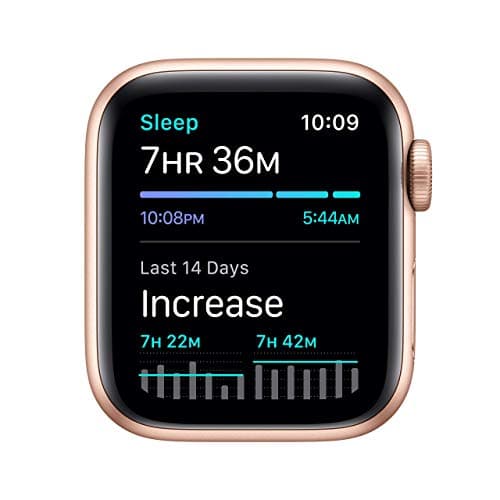 Apple Watch SE 2020 (GPS, 40MM) Gold Aluminum Case with Grapefruit Sport Strap (Refurbished) - Image 5