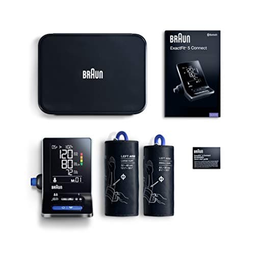 Braun ExactFit 5 Connect Smart Arm Blood Pressure Monitor | Compatible with Braun Healthy Heart App | Colour Coded | 2 Armband Sizes | For Home Use | BUA6350 - Image 7