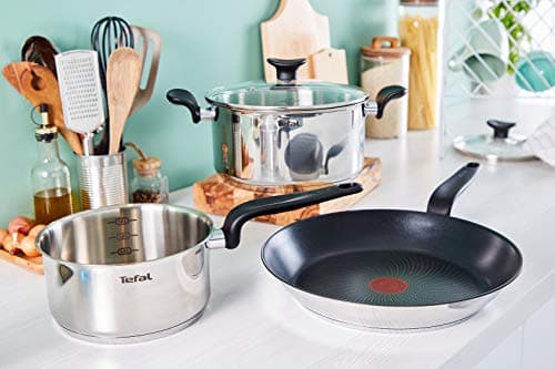 Tefal Primary E3084604 Cooking Pot 24 cm (5 L) + Glass Lid, Induction, High Quality Stainless Steel, 10-Year Warranty, Recipe Book - Image 7