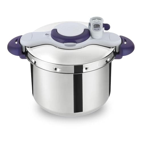 Seb Clipsominut' Perfect Pressure Cooker 9 L, Pressure Cooker Induction, Easy to Use, Timer, 100 Recipes Included, Made in France, Purple P4624900 - Image 3